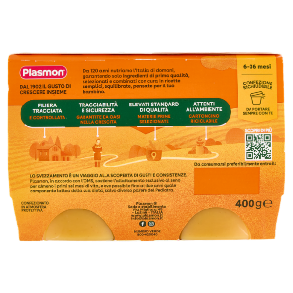 Plasmon la Merenda Omogeneizzato Frutta Mista 4 x 100 g