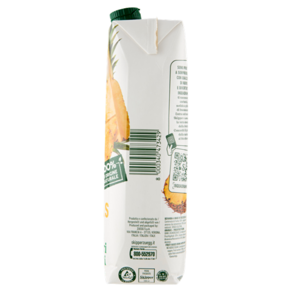 Zuegg Skipper Ananas Senza zuccheri aggiunti 1000 ml