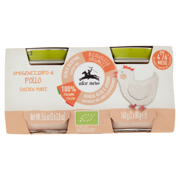 alce nero Omogeneizzato di Pollo 2 x 80 g