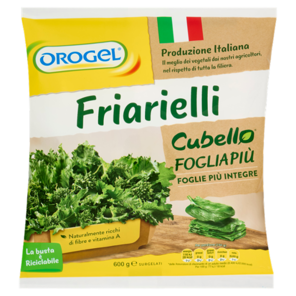 Orogel Cubello Friarielli Foglia Più Surgelati 600 g