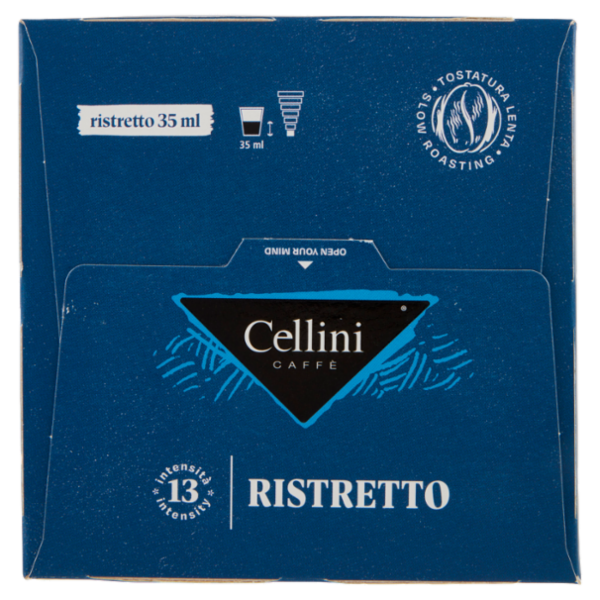 Cellini Caffè Ristretto espresso intrepido 10 Capsule Compatibili 75 g