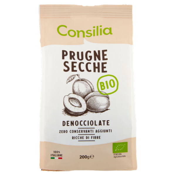 Consilia Prugne Secche Denocciolate Biologiche 100% Italiane 200 g