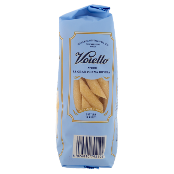 Voiello Pasta La Gran Penna Ruvida N°200 grani 100% italiani Trafilata bronzo 500g