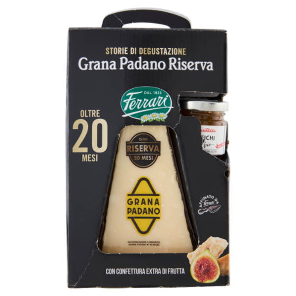 Ferrari Grana Padano DOP Riserva Oltre 20 Mesi 250g con Confettura Extra di Fichi bio