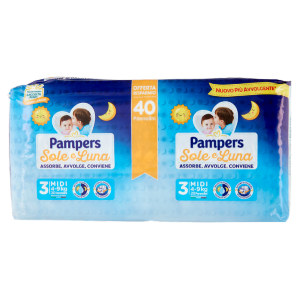 Pampers Sole e Luna Midi 40 pz