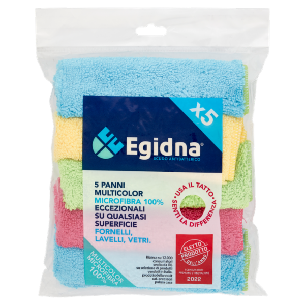 Egidna Panni Multicolor Microfibra 100% 5 pz