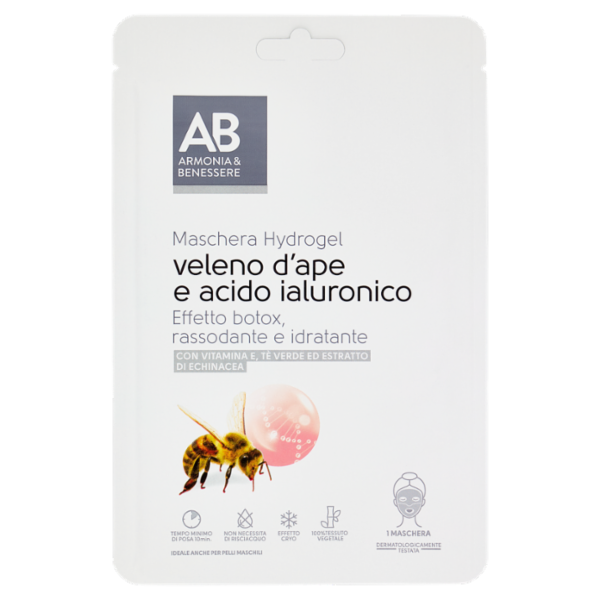 Armonia & Benessere Maschera Viso Hydrogel con Veleno D'Ape e Acido Ialuronico