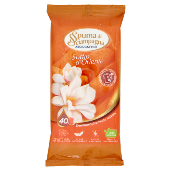 Spuma di Sciampagna Asciugatrice Soffio d'Oriente Foglietti 40 pz