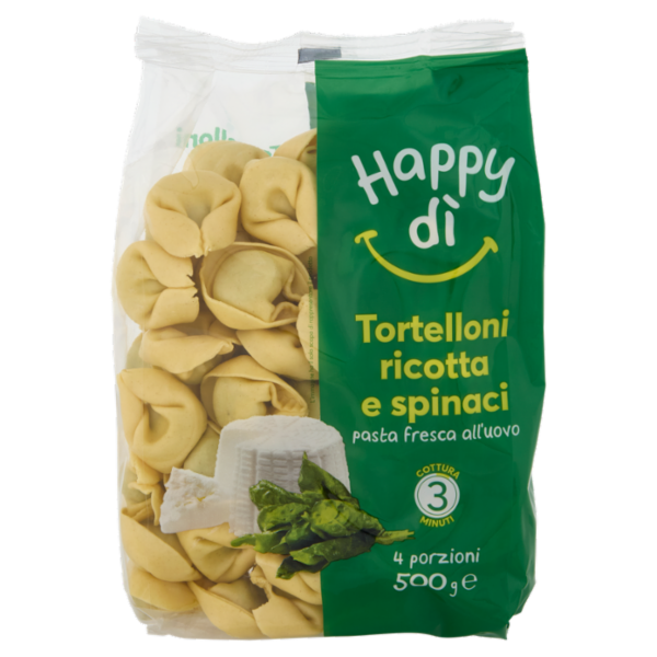 Happy dì Tortelloni alla Ricotta e Spinaci 500 g