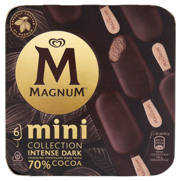 Magnum mini Collection Intense Dark 6 Gelati 264 g