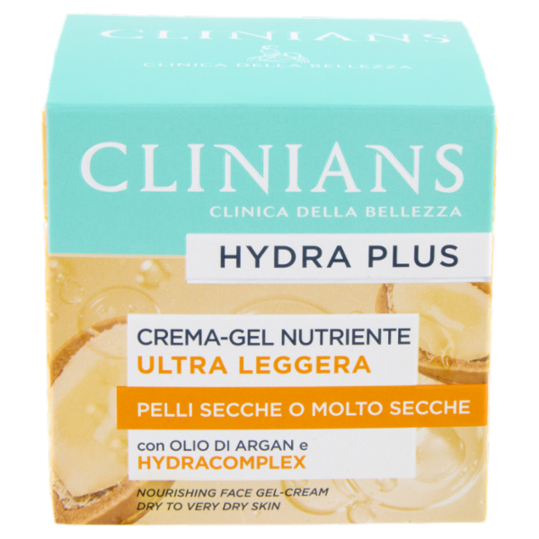 Clinians Hydra Plus Crema-Gel Nutriente Ultra Leggera Pelli Secche o Molto Secche 50 mL