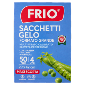 Frio Sacchetti Gelo Formato Grande 4 Litri 29 x 42 Cm 50 Pz