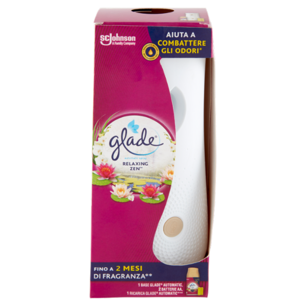 Glade Automatic Spray, Profumatore per Ambienti, Fragranza Relaxing Zen 269 ml