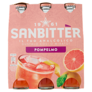 SANBITTÈR Pompelmo, Aperitivo Analcolico - 3 x 20cl