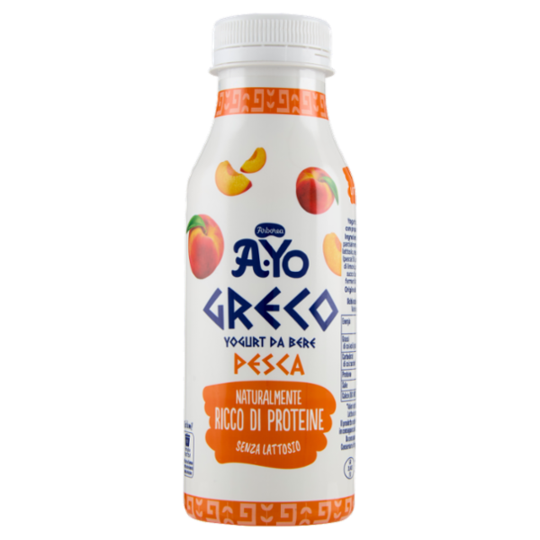 Arborea A-Yo Greco Yogurt da Bere Pesca Senza Lattosio 330 ml