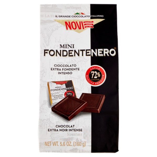 Novi Mini Fondentenero Cioccolato Extra Fondente Intenso 160 g