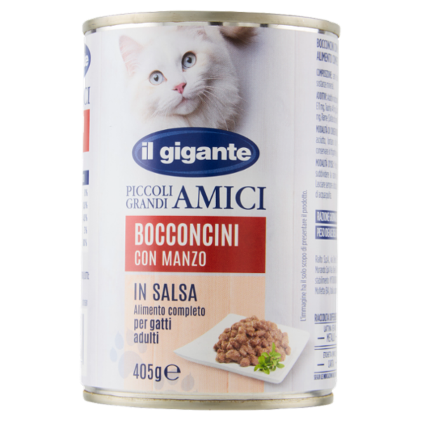 IL GIGANTE Piccoli Grandi Amici Bocconcini con Manzo in Salsa 405 g