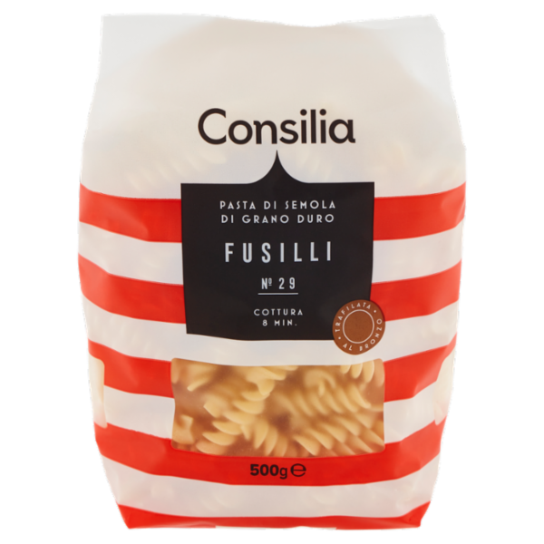 Consilia Pasta di Semola Trafilata al Bronzo Fusilli 500 g