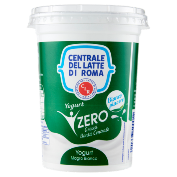 Centrale del Latte di Roma Zero Grassi Yogurt Magro Bianco 500 g