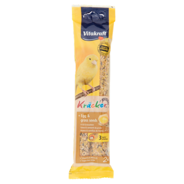 Vitakraft Kräcker Original + Uovo & sementi da prato canarini 2 pezzi 54 g