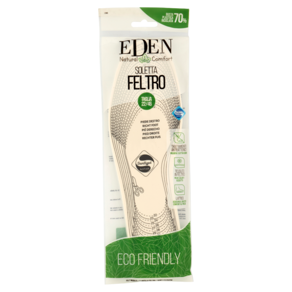 Eden Natural Comfort Soletta Feltro Taglia 22/46