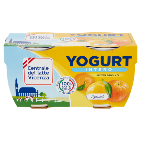 Centrale del latte Vicenza Yogurt Intero Frutta Frullata Agrumi 2 x 125 g