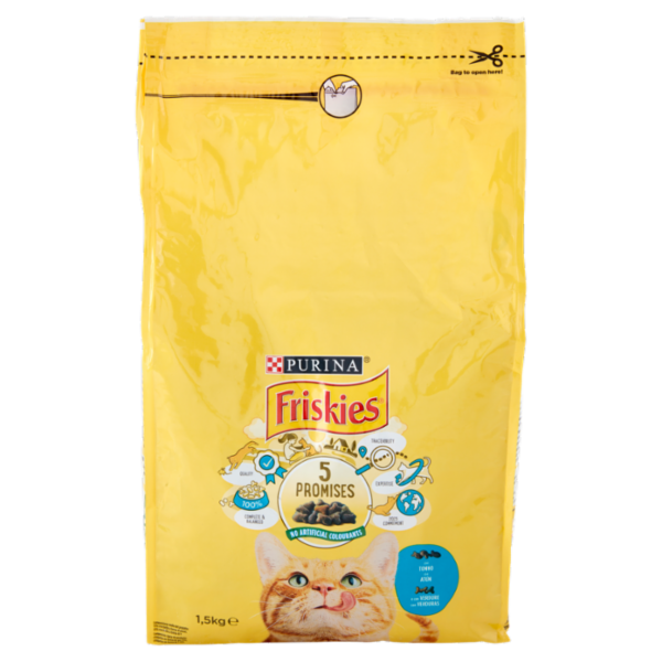 PURINA FRISKIES Gatto Adult Con Tonno e con Verdure 1,5 kg