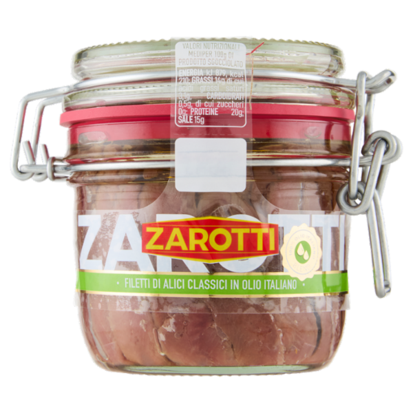 Zarotti Filetti di Alici Classici in Olio Italiano 230 g
