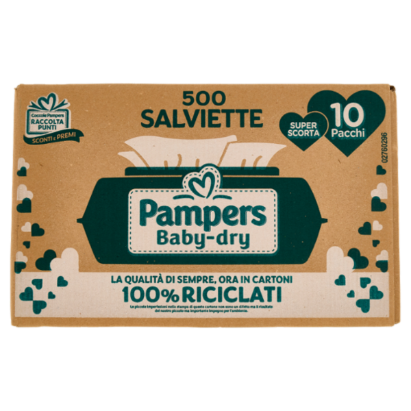 Pampers Baby-dry Salviette 500 pz