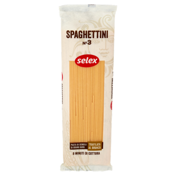Selex Pasta di Semola Trafilata al Bronzo Spaghettini 500 g