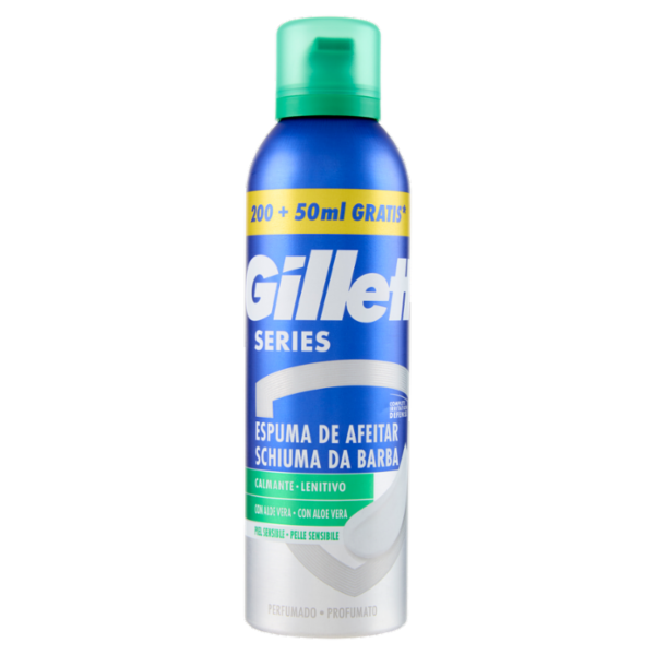 Gillette Series Schiuma da Barba Lenitivo 200 + 50 ml Gratis*