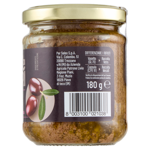 Selex Saper di Sapori Paté di Olive Taggiasche 180 g