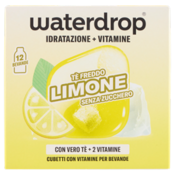 Waterdrop Idratazione+Vitamine Tè Freddo Limone Senza Zucchero Cubetti Con Vitamine Per Bevande25,2g