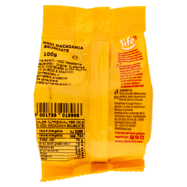 Life Noci Macadamia Sgusciate 100 g