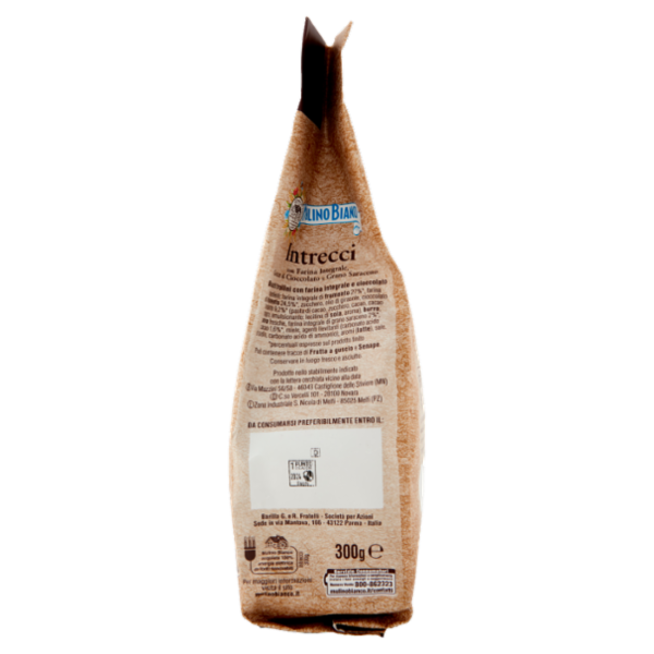 Mulino Bianco Intrecci Biscotti Integrali con Frolla al Cacao e Gocce Cioccolato 300g