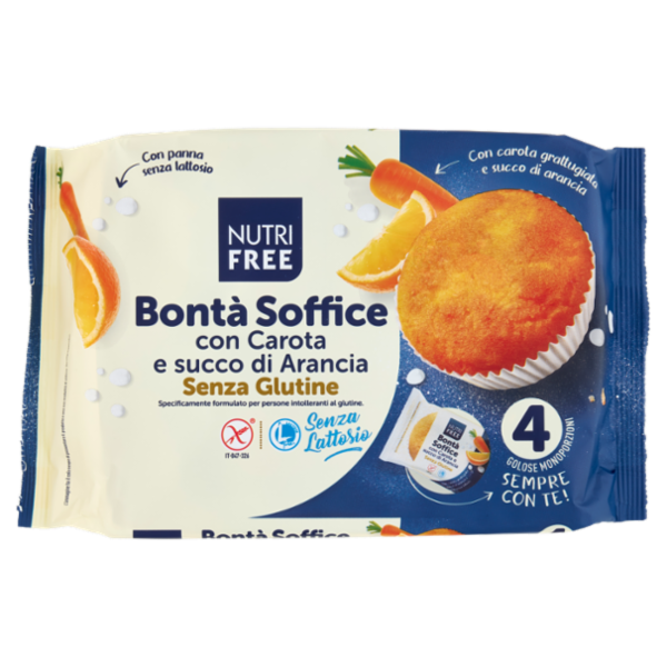 Nutrifree Bontà Soffice con Carota e succo di Arancia Senza Glutine 140 g
