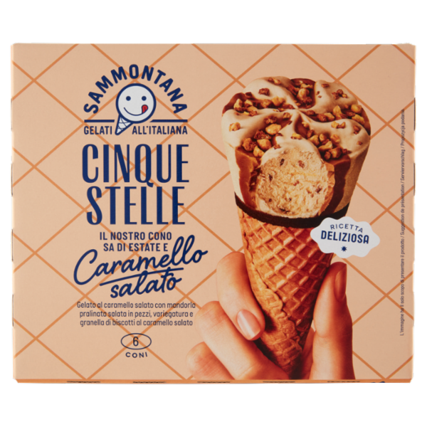 Sammontana Cinque Stelle Caramello salato 6 x 60 g