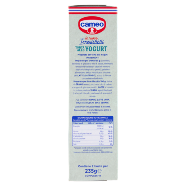 cameo le nuove Irresistibili Torta allo Yogurt 235 g