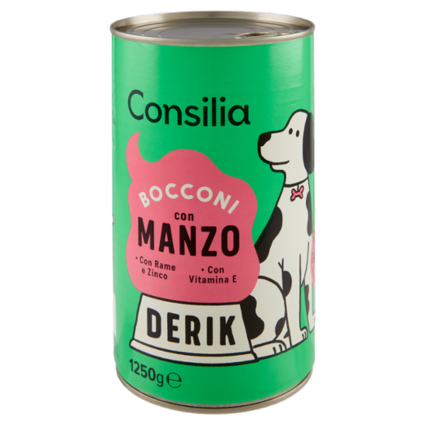 Consilia Derik Bocconi per Cane con Manzo 1250 g