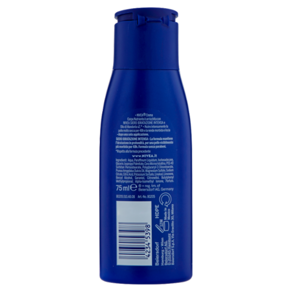 Nivea Crema Corpo Nutriente 48 h Siero Idratazione Intensa e Olio di Mandorla 75 ml