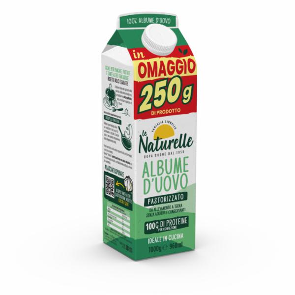 Le Naturelle Albume D'uovo Pastorizzato 750 G + 250 G Omaggio