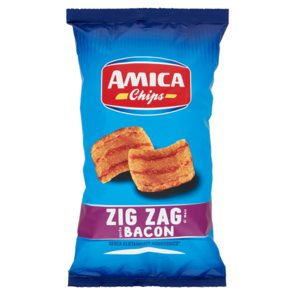 Amica Chips Zig Zag di mais gusto Bacon 160 g