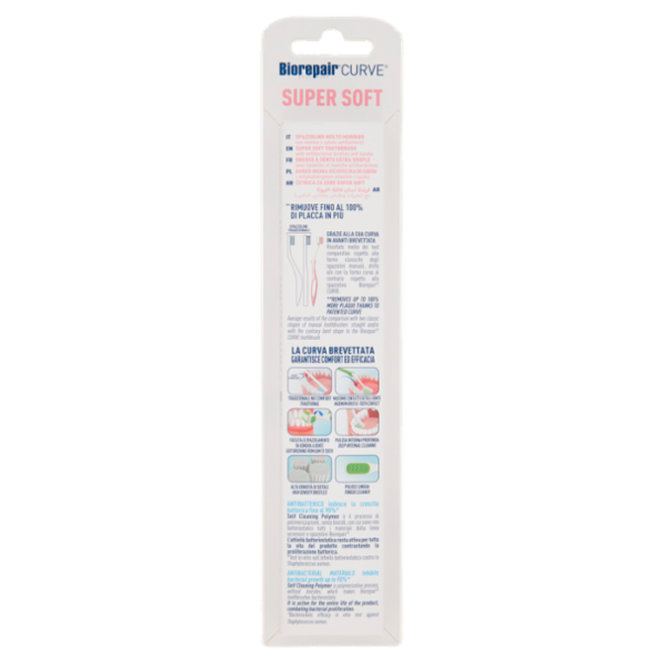 Biorepair Curve Protezione Gengive Spazzolino Setole Molto Morbide Antibatterico