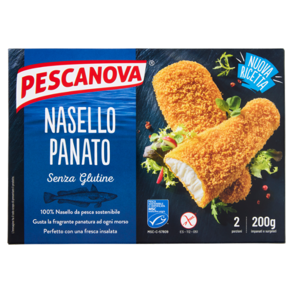 Pescanova Nasello Panato impanati e surgelati 200 g