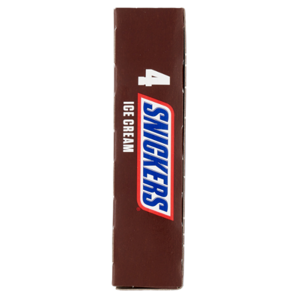 Snickers Barretta Gelato con cioccolato, caramello e arachidi tostate, Multipack da 4 x 45.6 g
