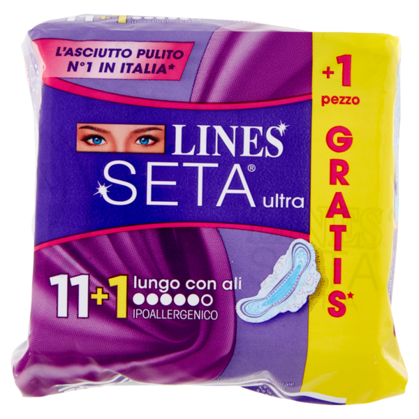Lines Seta ultra lungo con ali 11+1 pz