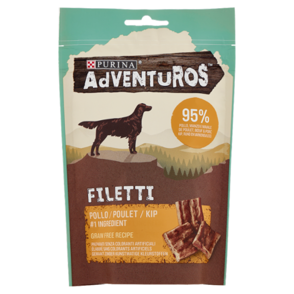 PURINA ADVENTUROS Filetti Pollo, Manzo e Maiale 70 g