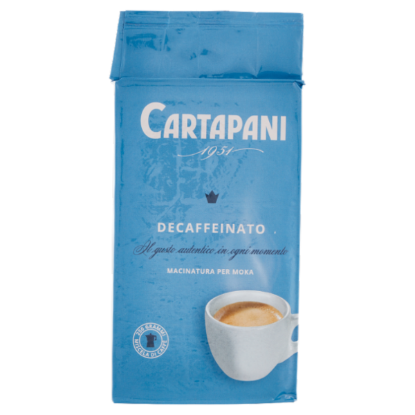 Cartapani Decaffeinato Macinatura per Moka 250 g