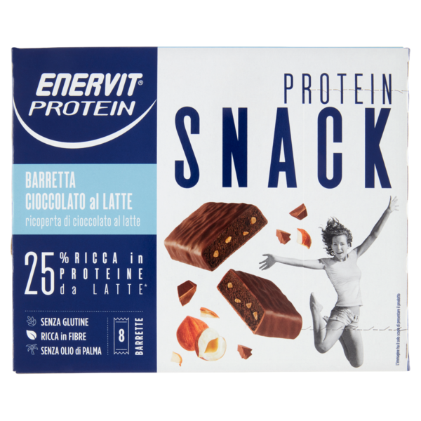 Enervit Protein Protein Snack Barretta Cioccolato al Latte 8 x 27 g