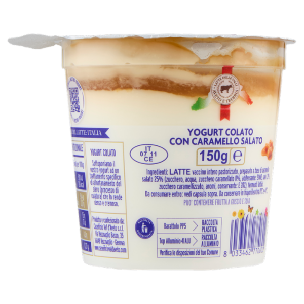 Caseificio Val d'Aveto Yogurt Colato con Caramello Salato 150 g
